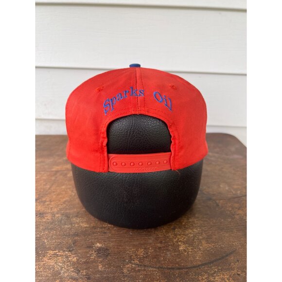 Vintage Red & Blue 76 Sparks Oil Snapback Hat Adjustable Retro Style G3 - Picture 3 of 6